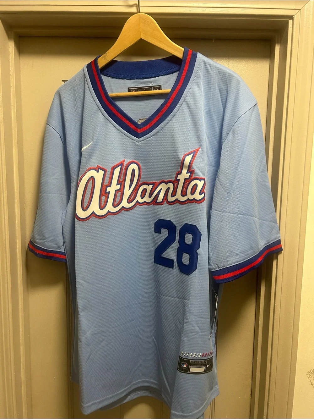 Atlanta Braves City Connect Olson #28 Light Blue Jersey
